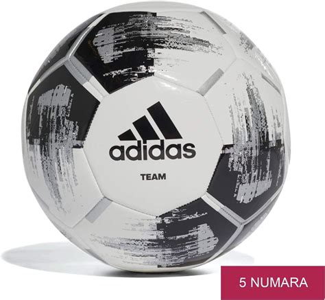 adidas Team Glider Fußball, White/Black/Silver Metallic, 4 (S 